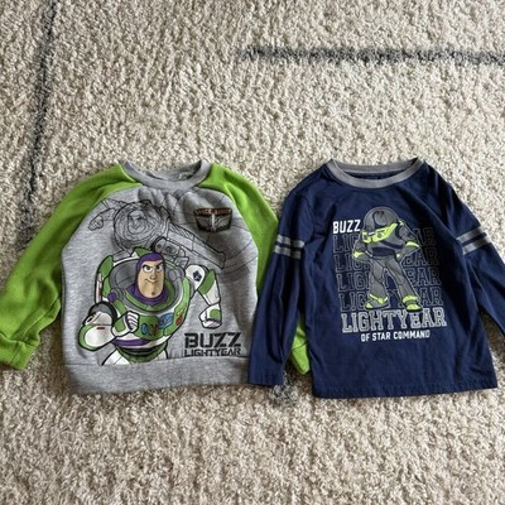 Disney Toy Story Long Sleeve Shirt 4T Lot Crewneck Sweatshirt Buzz Lightyear